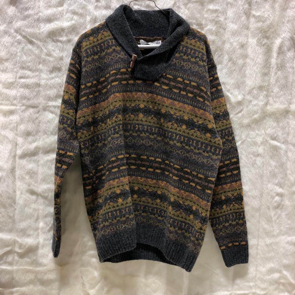 Mens XXL The Field Wool Patterned Sweater